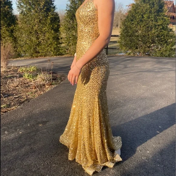 Sherri Hill | Dresses | Sherri Hill Gold Size 6 Fits As 4 5387 | Poshmark